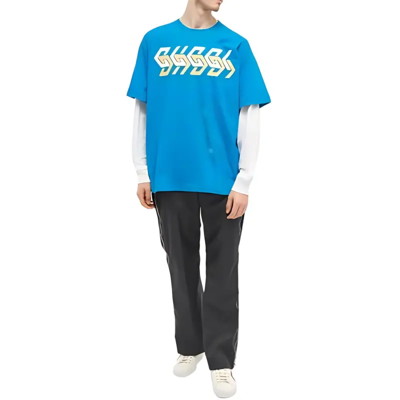 GUCCI T Shirts Men Blue-1