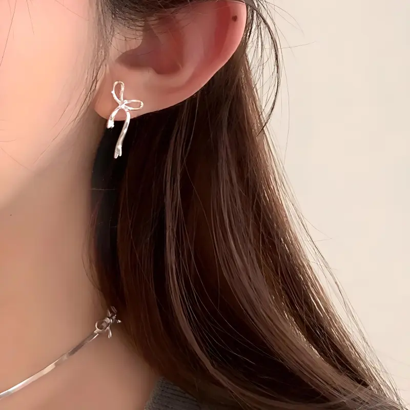 SWEET PLANET S925 Silver Stud Earrings Women's-2