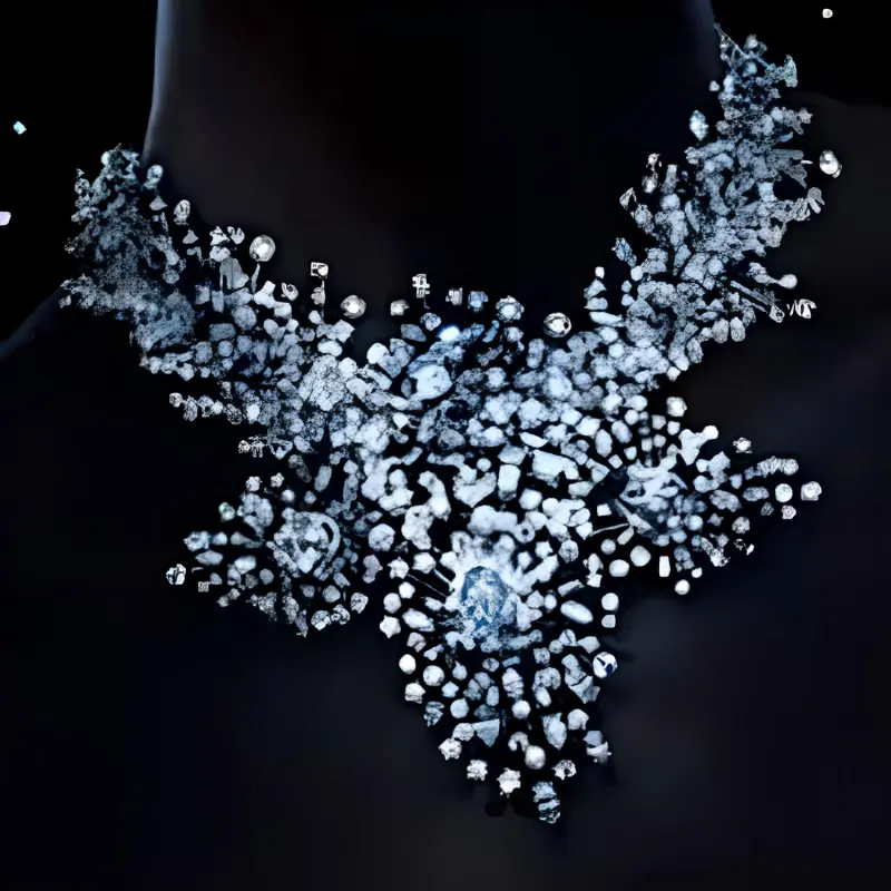 Swarovski 18K White Gold Necklaces Unisex White-2
