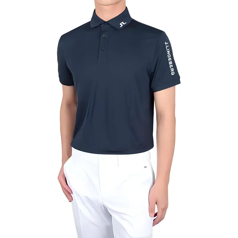 J.Lindeberg Tour Tech Logo embroidered Polo Shirt-3