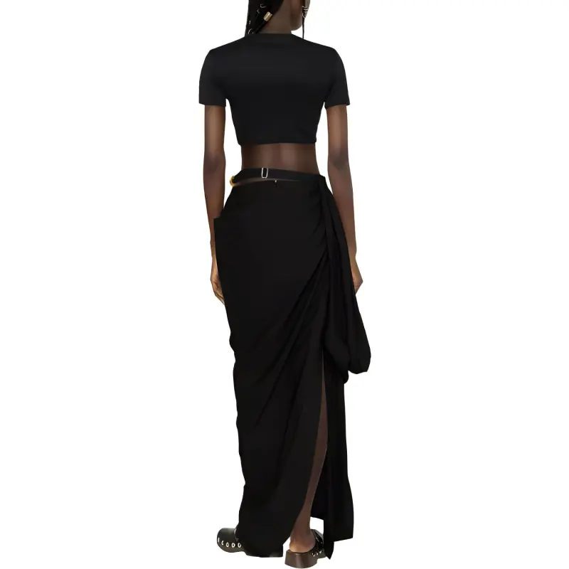 Jacquemus Casual Long Skirts Women's Black-2
