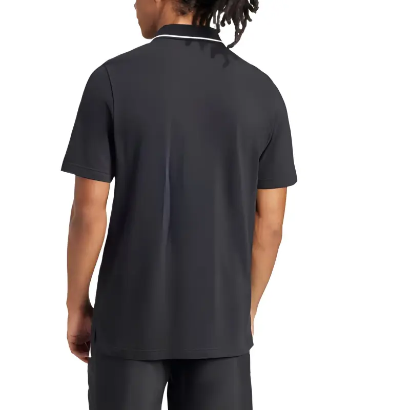 Adidas ESSENTIALS Polo Shirt Men's Black/White-1