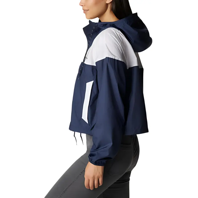 Columbia Windbreaker Jacket Women's Navy Blue Gray-3