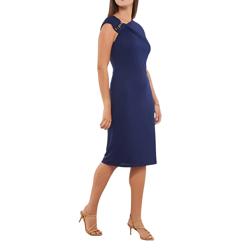 Polo Ralph Lauren Short Sleeved Dress Women's Marine Blue-3