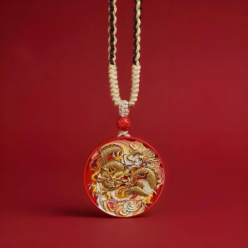 Sweet Kisses Reconstructed Cinnabar Necklaces Unisex-1