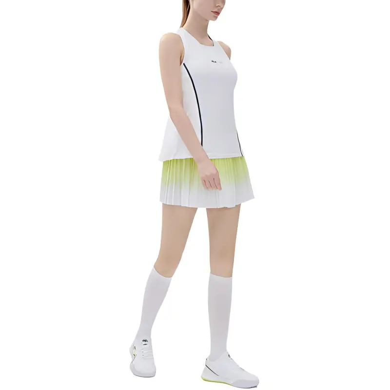 FILA Athletics Sleeveless Sports Shirts Women's Jade White-4