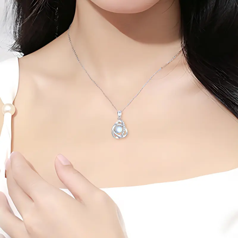 Brilliant Heart S925 Necklaces Women's-1