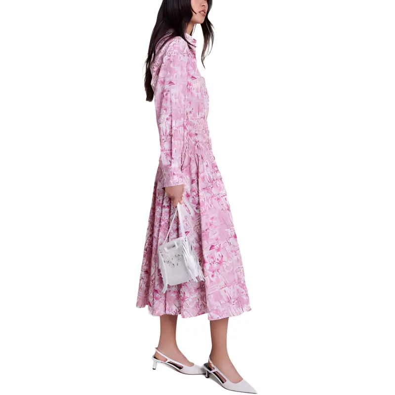 Maje Smocked waist Skirt-3