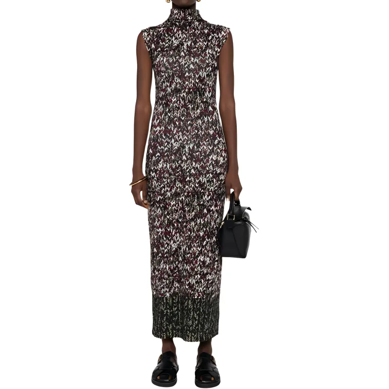 LOEWE Tube Dress 'Khaki Green/Multicolor'-3
