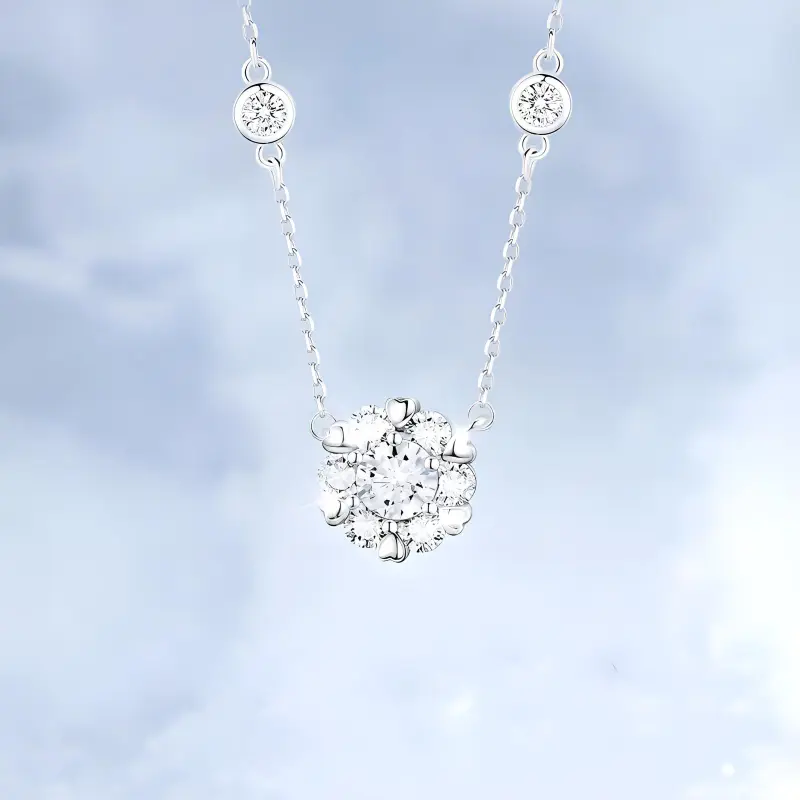 GLOIRE S925 Silver Necklaces Women's Exquisite Luxe Niche Design Advanced Touch Romantic Date Versatile Commute Style-2