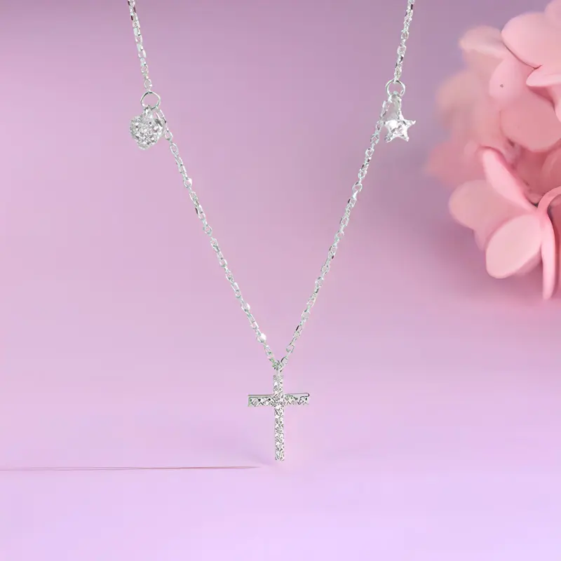 Heart Grass S925 Silver Necklaces Women's-1