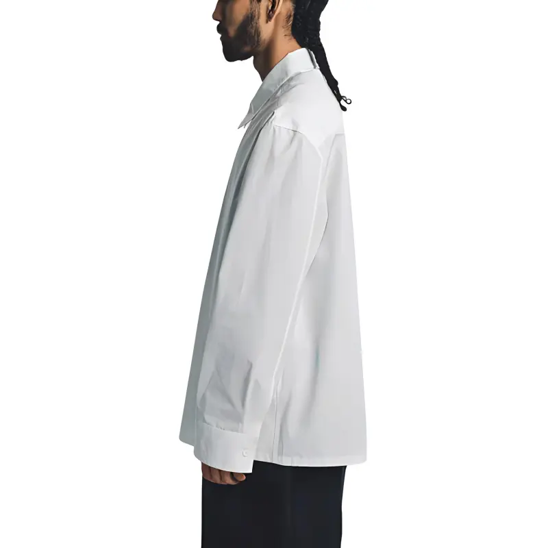 JIL SANDER Long Sleeved Zip Up Shirt-3