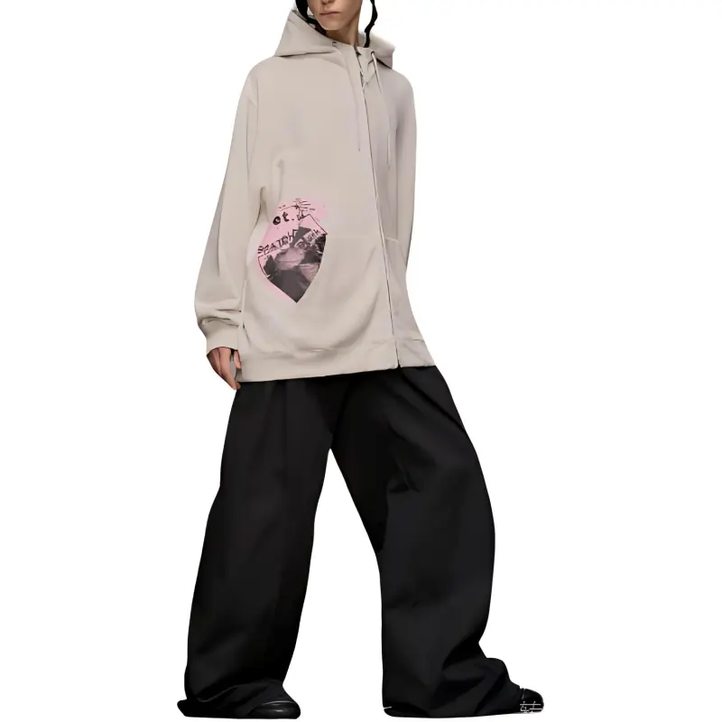Maison Margiela Invitation Cotton Zip Hoodie-1