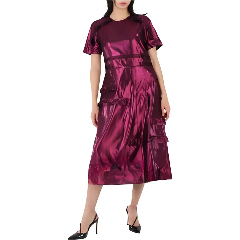 Burberry Short-Sleeved Dresses Women's Red-1