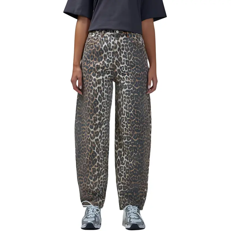 GANNI Animal Print Trousers-2