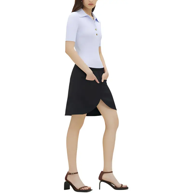 Courrèges Signature Ribbed Polo Top-3