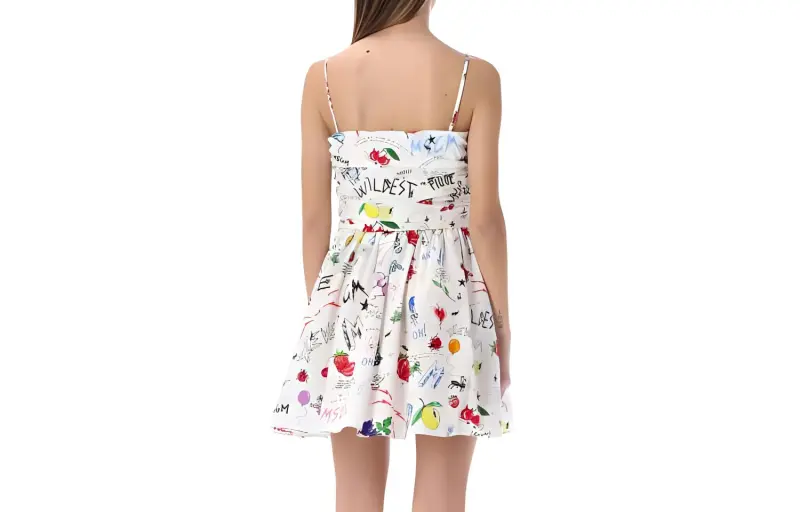 MSGM Sleeveless Dresses Women's White-1