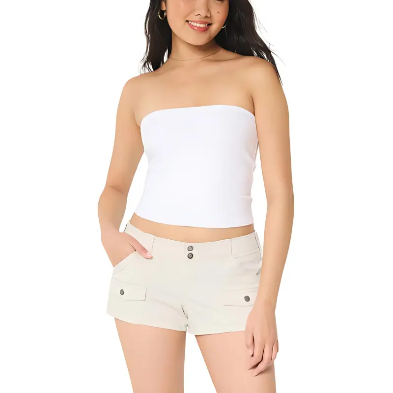 Hollister Cargo Shorts Women's Cream-2