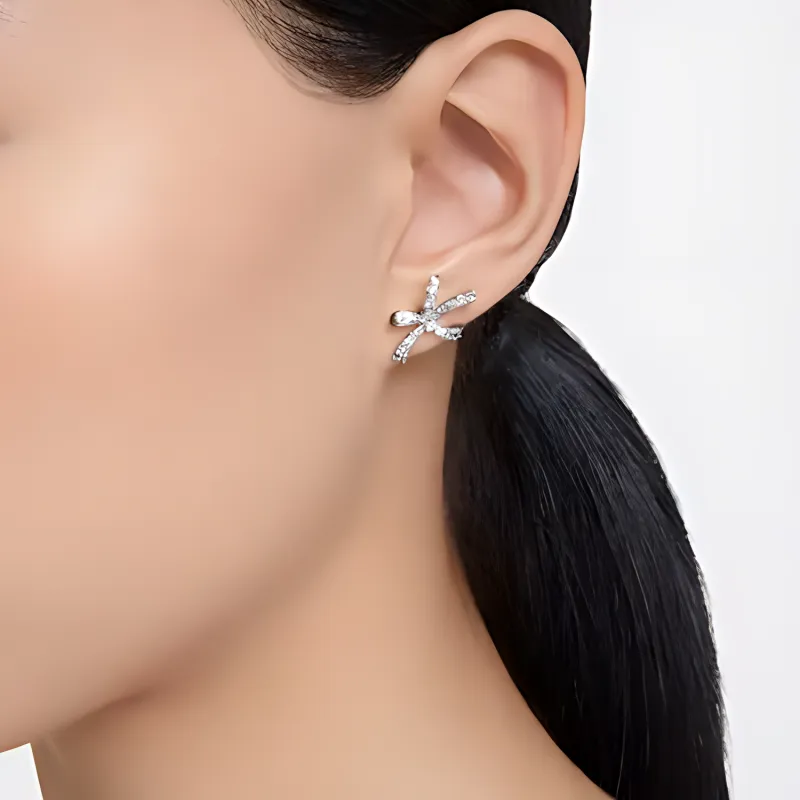 Swarovski Volta Crystal Stud Earrings Women's-4
