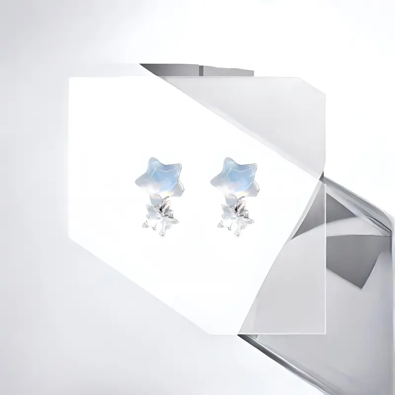 May10th S925 Silver Stud Earrings Women's-2