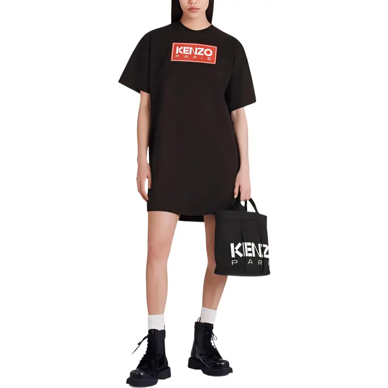 KENZO Logo Printed T Shirt Dress-2