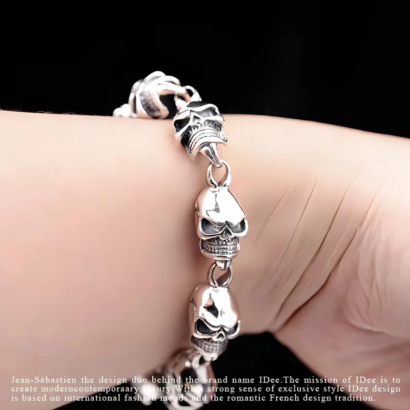IDEE CREATIVE IDEA FOR YOU 925 Sterling Silver Bracelets Men's-7