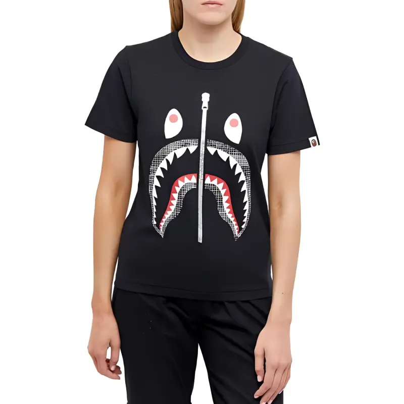 A BATHING APE T Shirts Women's Black-1