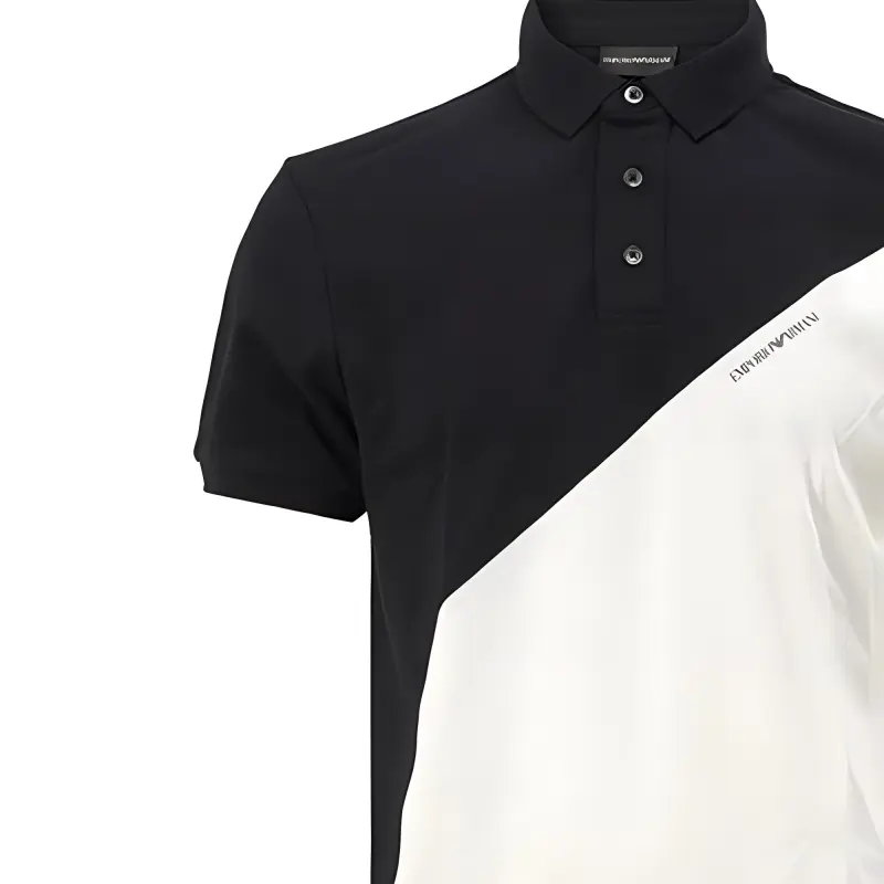 EMPORIO ARMANI Polo Shirt Men's Black White-8