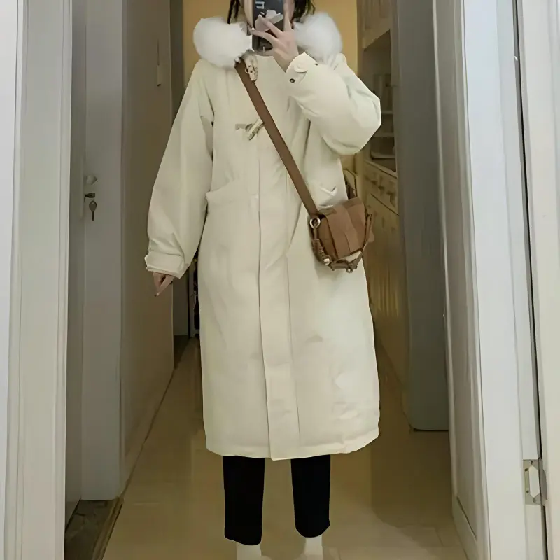 DOKZB Puffer Jacket Women's White-2