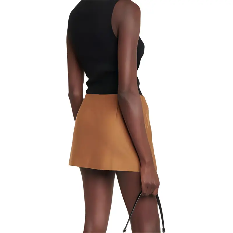 PRADA SS23 Casual Short Skirts Women's Brown-4