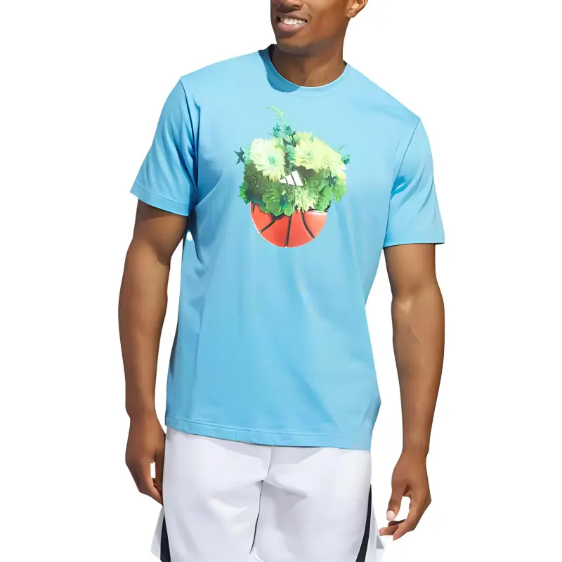 Adidas Floral Hoops Graphic Tee-1