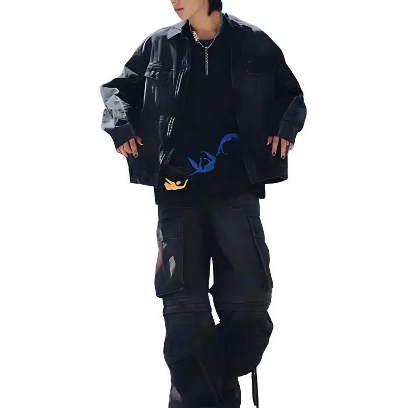Angel Chen X Lee ANGEL CHEN Collaboration Denim Jackets Unisex Black-2