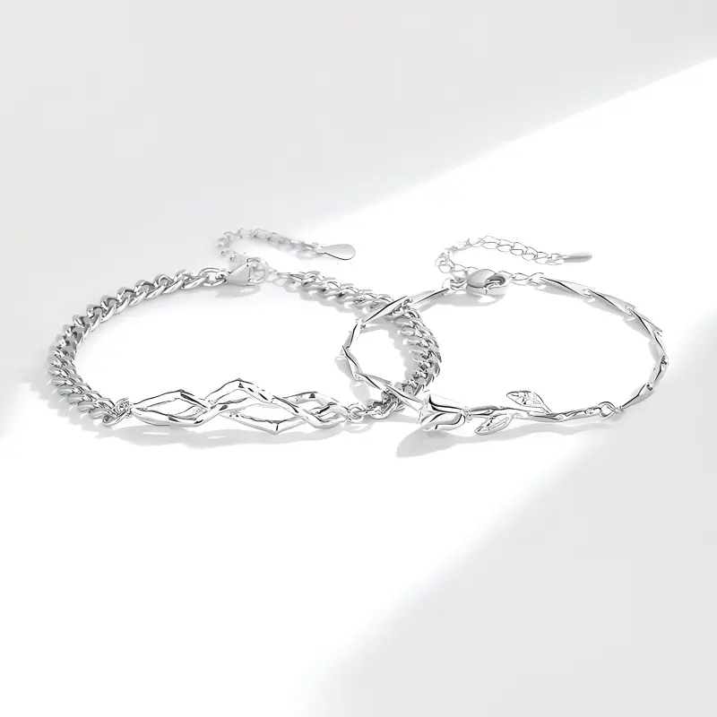 CHINA GOLD 925 Sterling Silver Bracelets Unisex-2