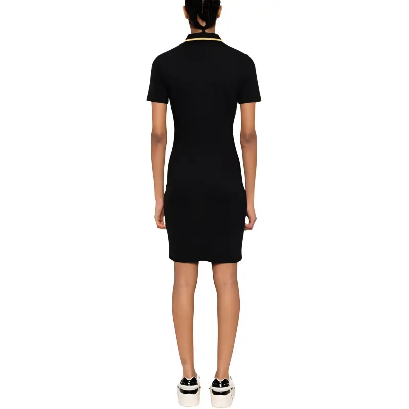 VERSACE JEANS COUTURE V Emblem Cotton Polo Minidress-2