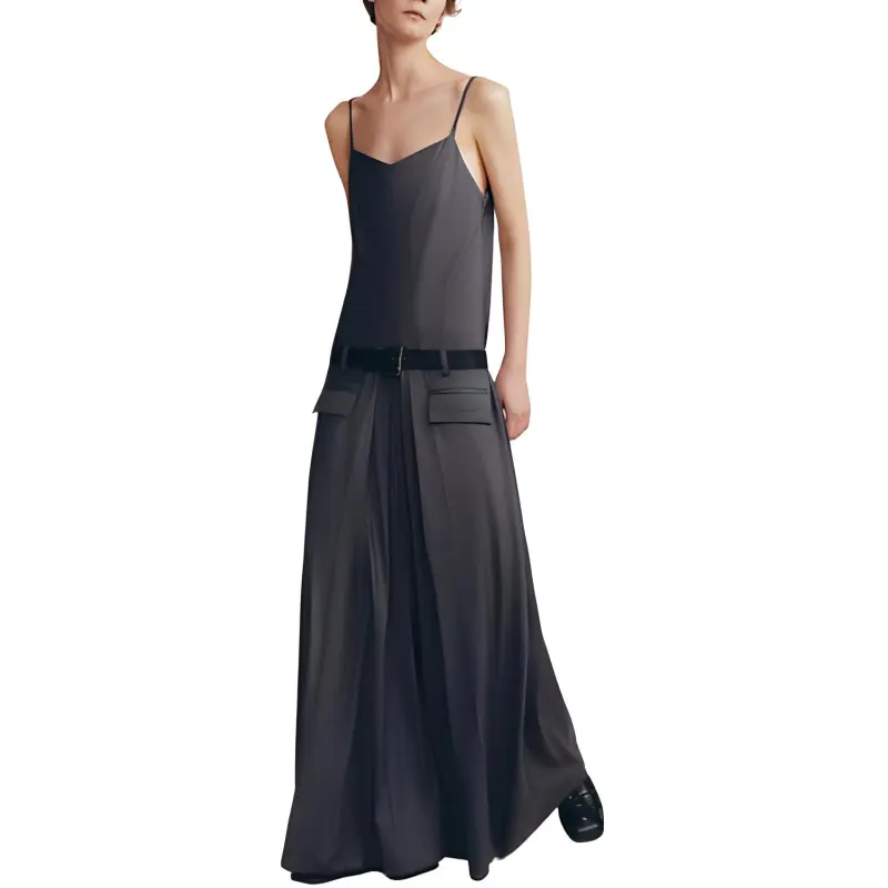 Showroom Plus Slip Dresses Women's Gray-1