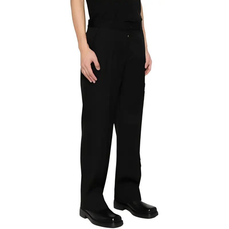 OFF WHITE Logo Embroidered Straight Leg Trousers-3