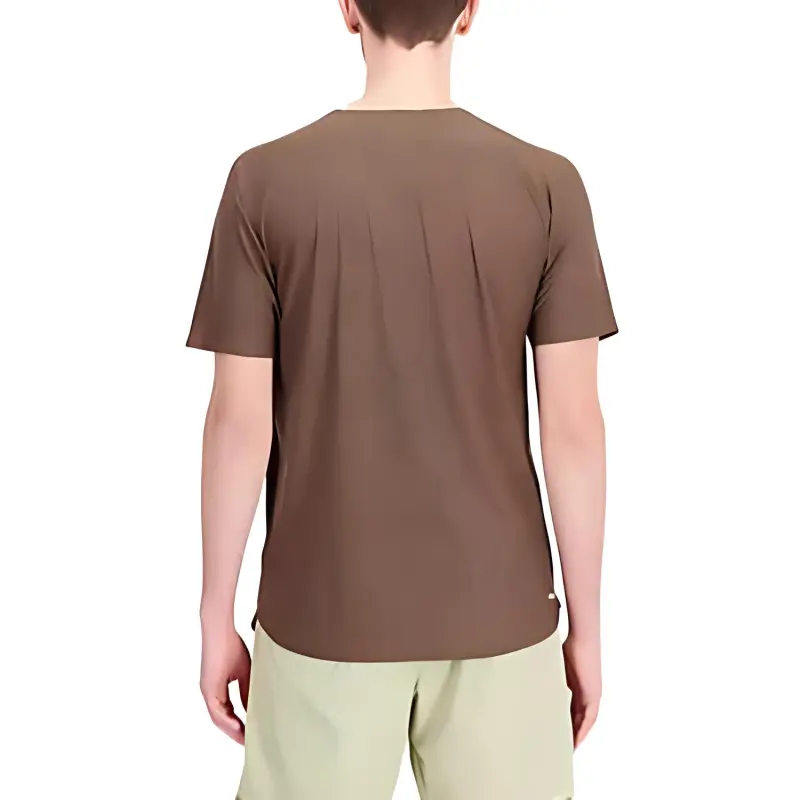 New Balance T Shirts Men Brown-2