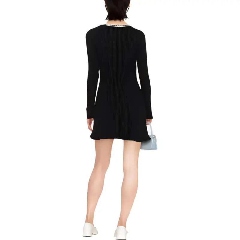 Self portrait Long Sleeved Dresses Women's Black-5