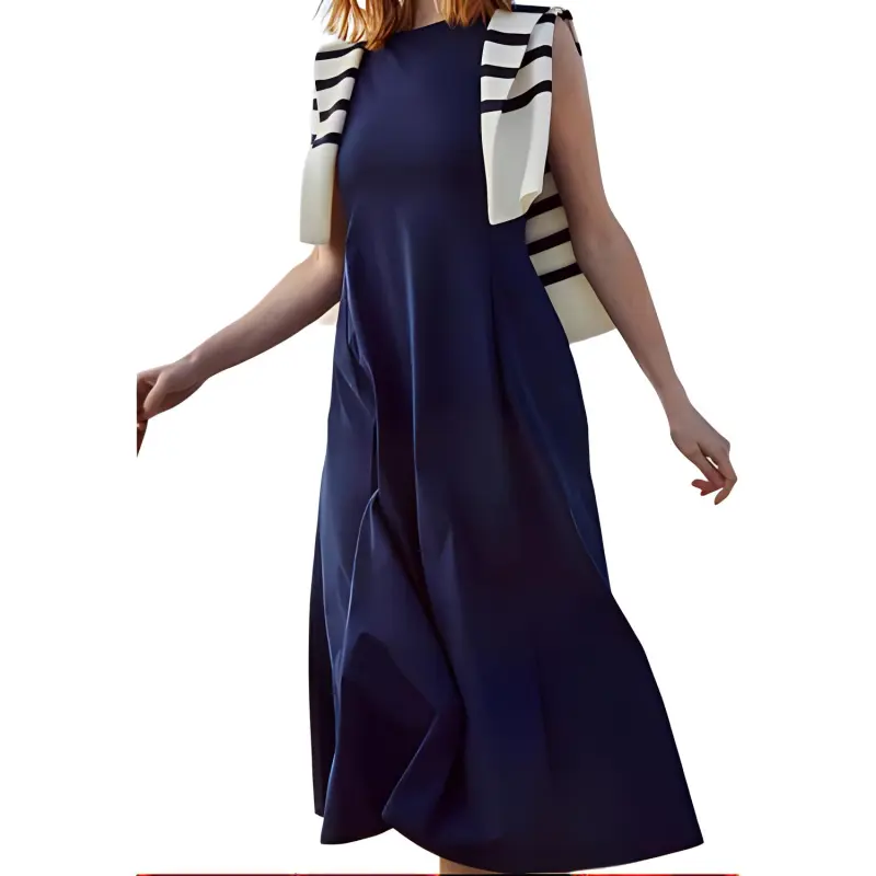 UNIQLO Sleeveless Dress Women's Navy Blue-1