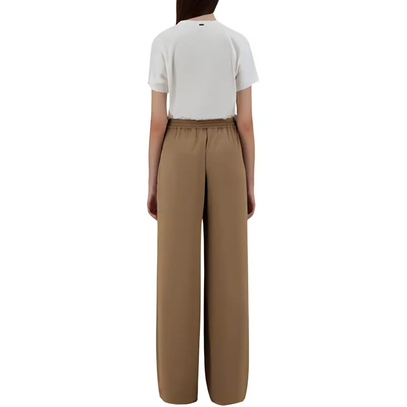 HERNO Wide Leg Satin Trousers-4