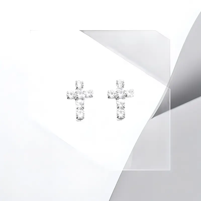 Universe Search S925 Silver Stud Earrings Women's-3