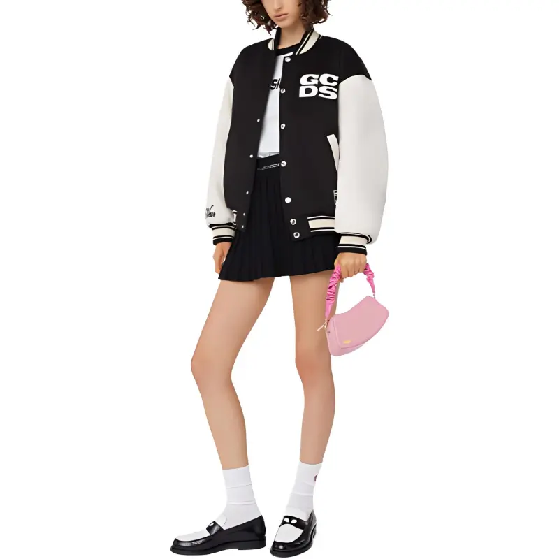 GCDS Two Toned Long Sleeved Bomber Jacket-4