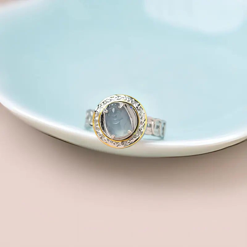 Tokai Family Ice Glutinous Jadeite Rings Women's-3