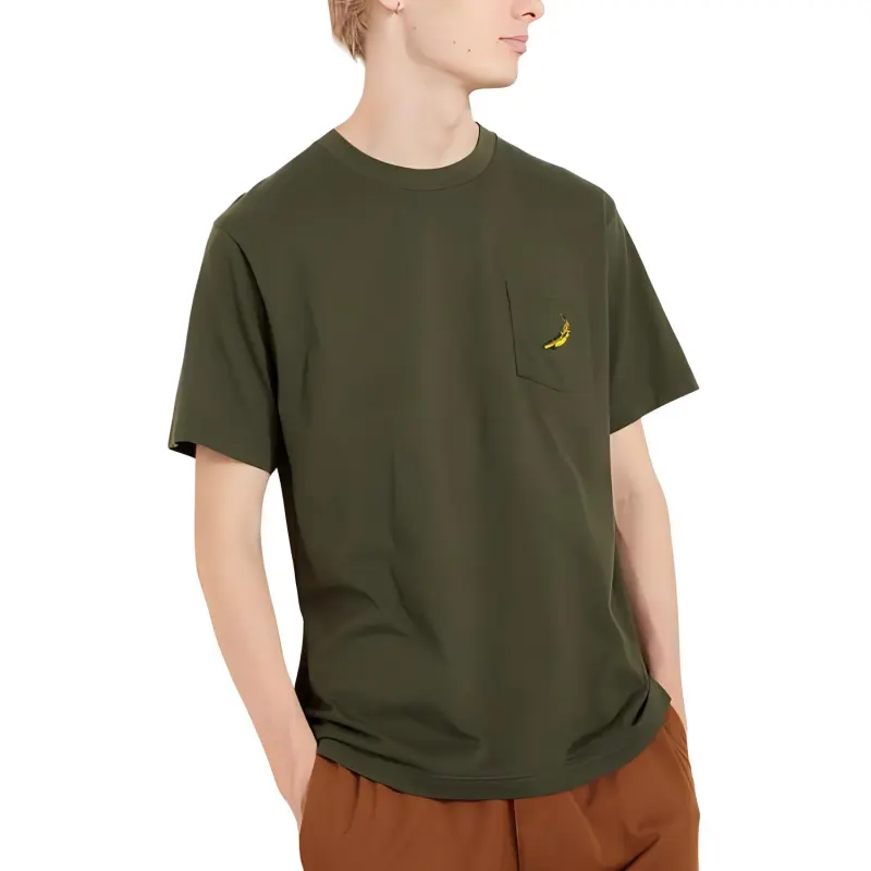 UNIQLO T Shirt Unisex Dark Olive Dark Olive-1