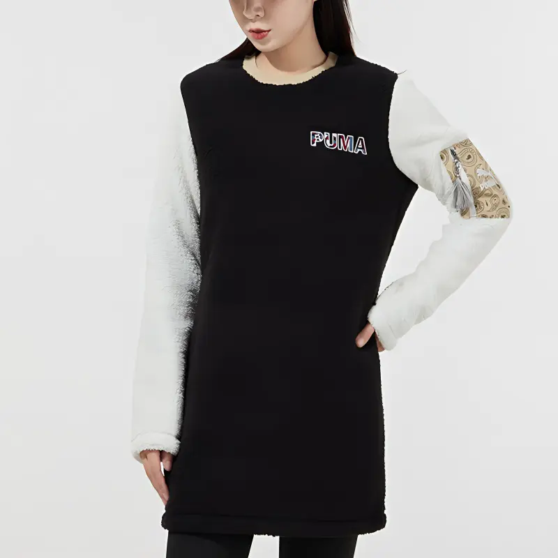 PUMA Long Sleeved Dresses Women's Black-2