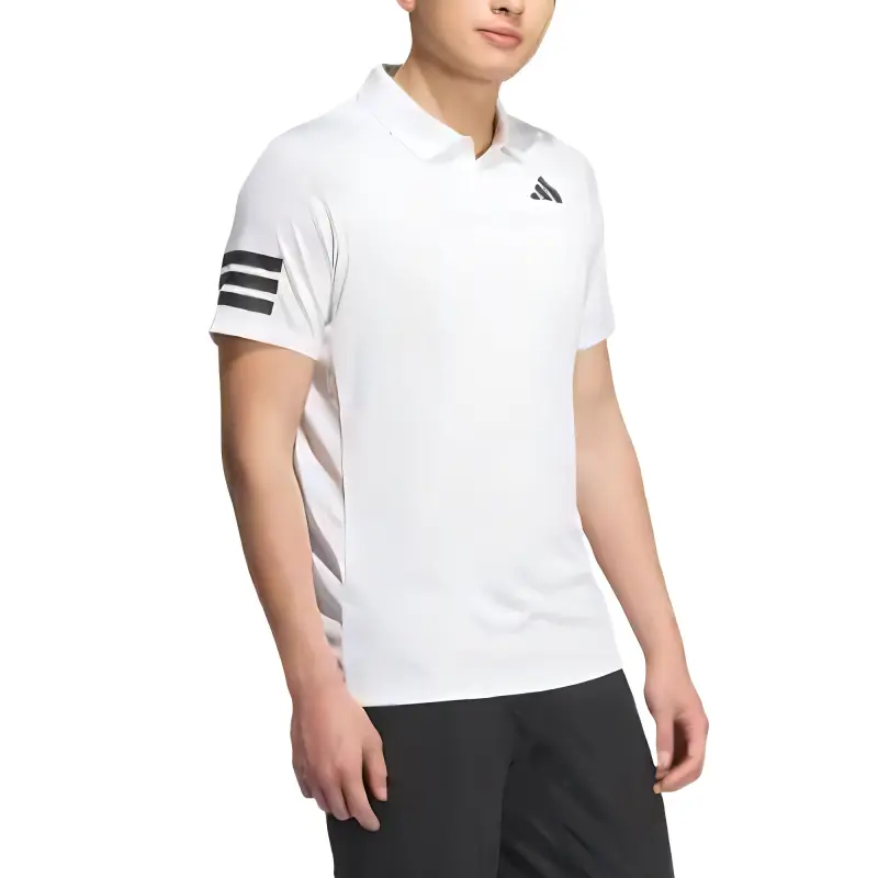 Adidas Tennis3 Stripes Polo Shirt Men's White/Black-3