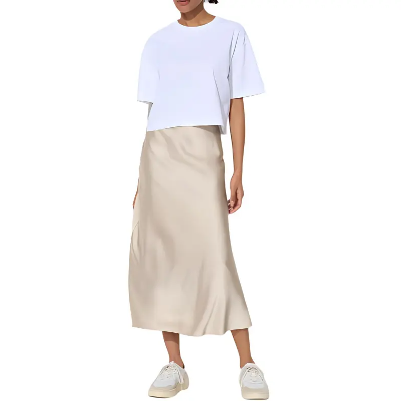 UNIQLO Casual Long Skirts Women's Light Beige-1