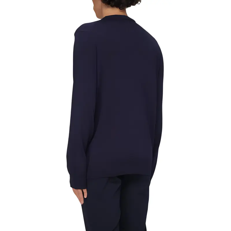 LACOSTE Logo Embroidered Crewneck Knitted Jumper-2