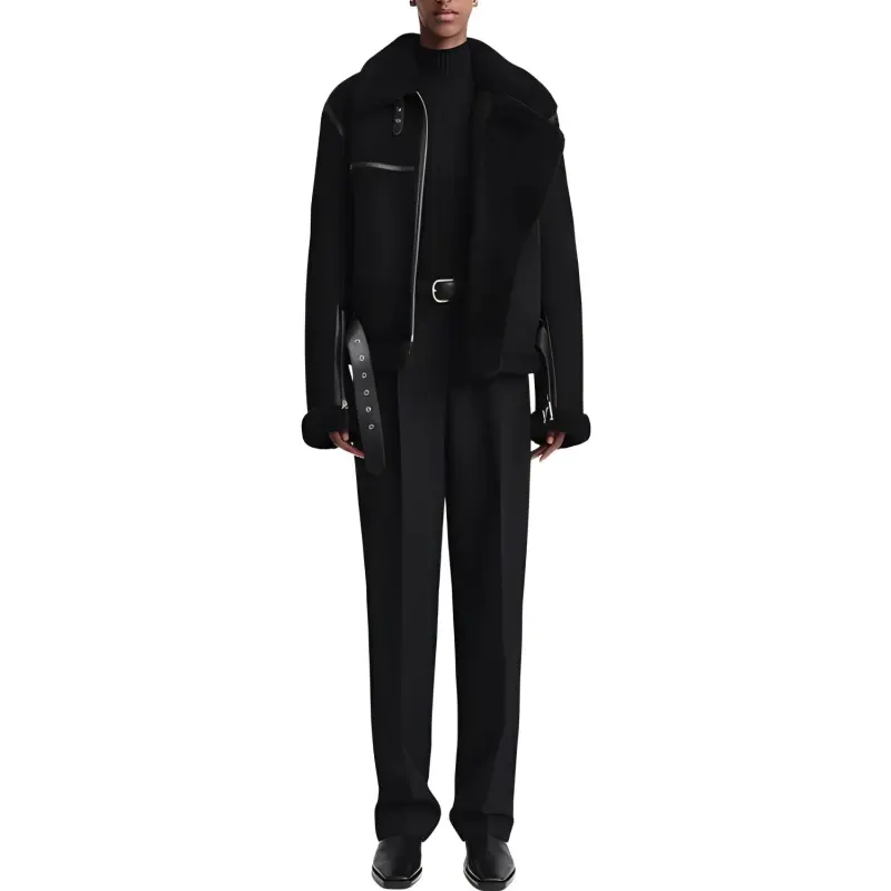 TOTEME Shearling Suede Jacket-2