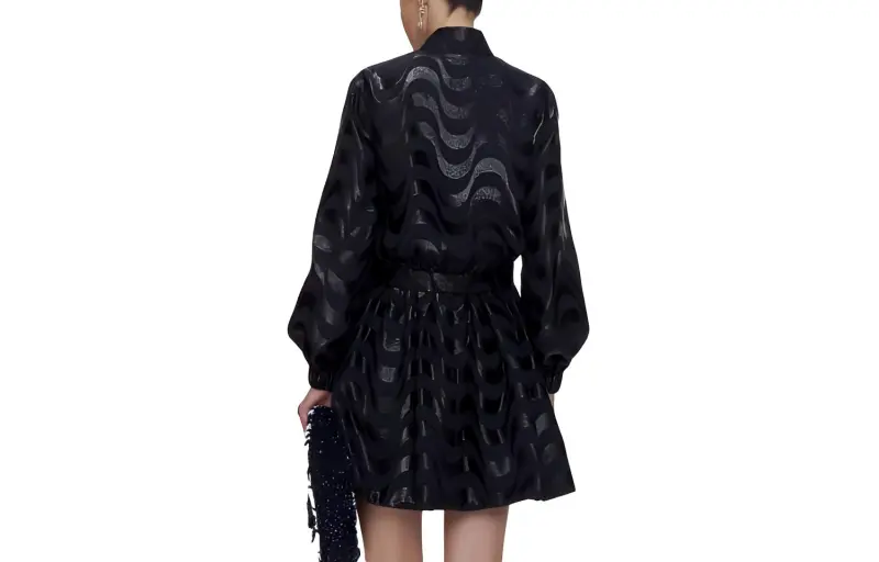 CHANEL Long-Sleeved Dresses Women's Black-1